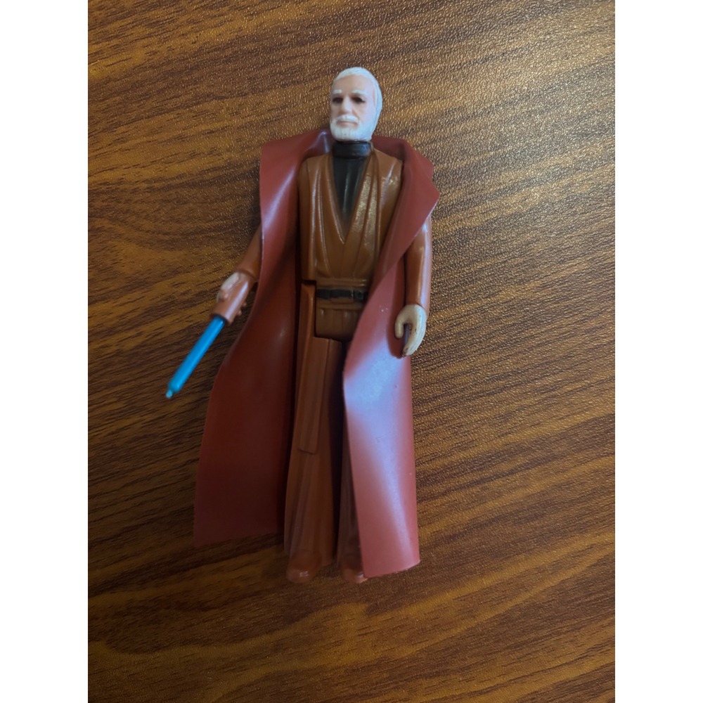 Vintage Star Wars Kenner Obi-Wan Ben Kenobi Action Figure Vinyl Cape Lightsaber